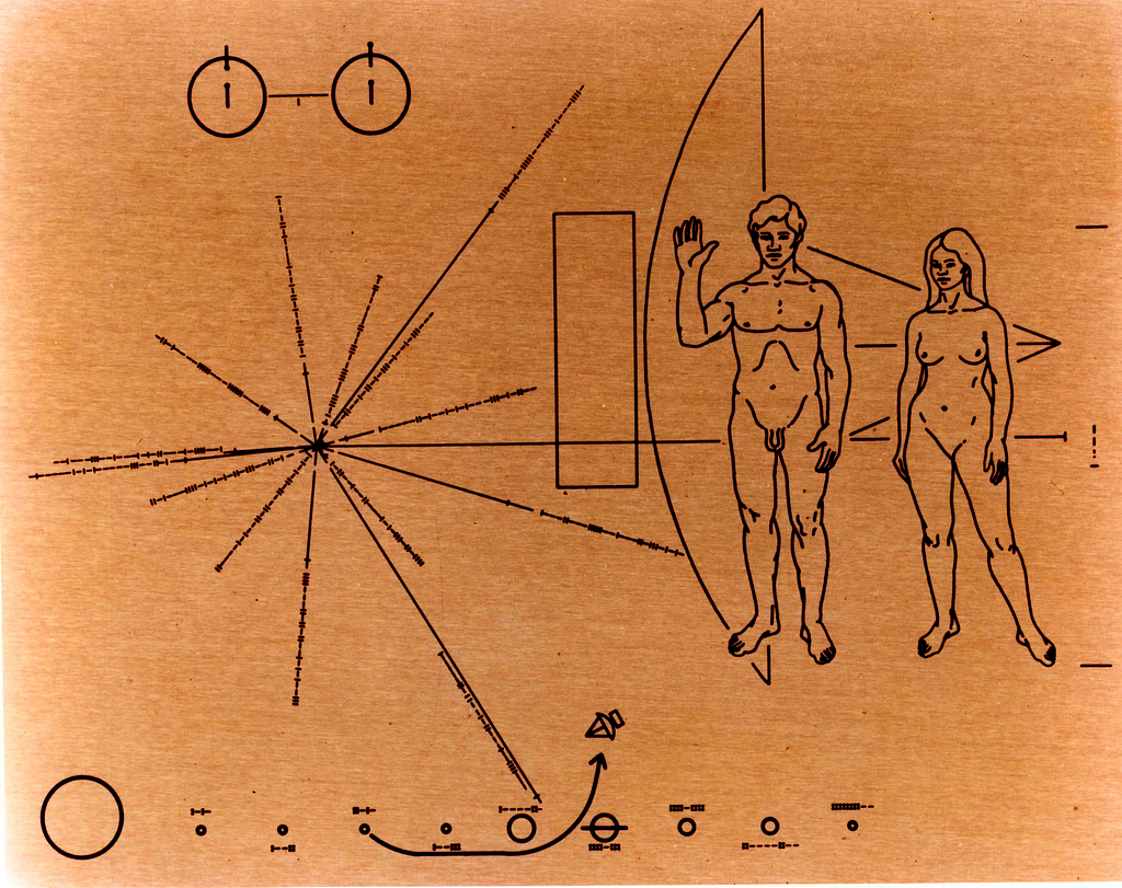 Pioneer Plaque, sent to outer space